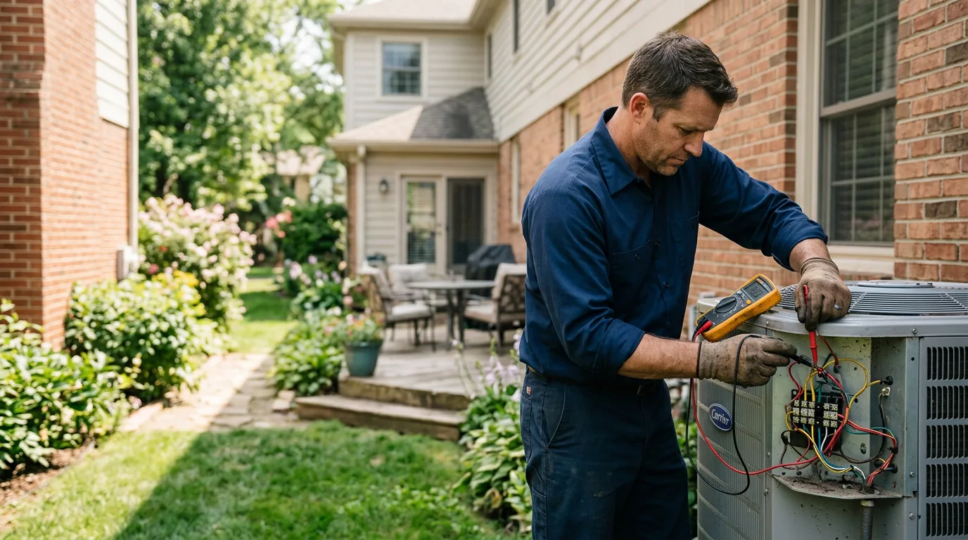 HVAC technician working near Letha, ID